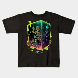 Gelatinous Cube D&D Monster Graffiti Kids T-Shirt